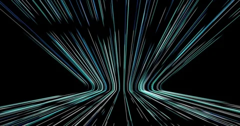 The abstract background comes to life with movable curved lines Stock Footage 327303127