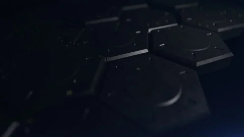 Abstract background of complex hexagonal shapes. the concept of computer memo Stock Footage 196373528