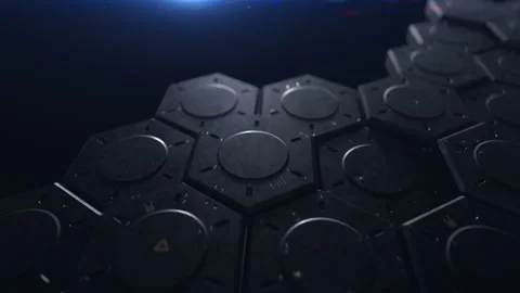 Abstract background of complex hexagonal shapes. the concept of computer memo Stock Footage 196373582