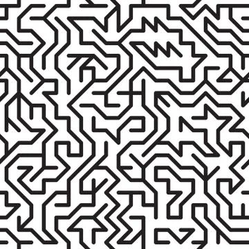 Abstract background with complex maze Stock Illustration