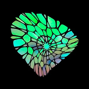 Abstract background, composed of green mosaic Stock Illustration