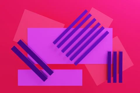 Abstract background composed of rectangles. 3D illustration. Stock Illustration