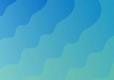 Abstract background composed of wavy curves, gradients light green to dark blue Stock Illustration