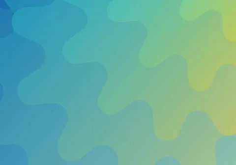 Abstract background composed of wavy curves, gradients light green to dark blue Stock Illustration