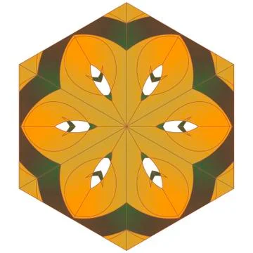 Abstract background, composed yellow, brown Illustrazione stock