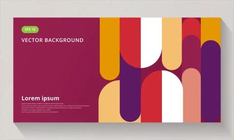 Abstract background composition elements template geomertic rounded for artwo Stock Illustration