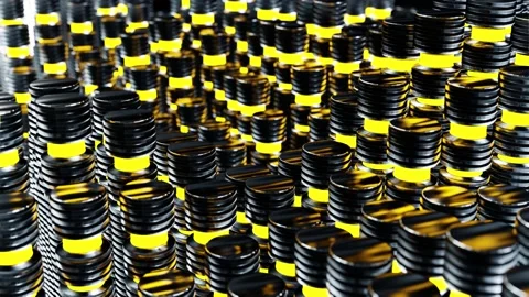 Abstract background composition with glowing tubes cylinders in perspective. Stock Footage 139981300