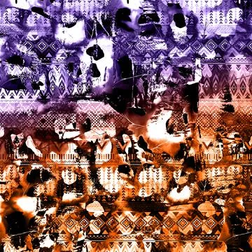 Abstract background composition, with paint strokes and splashes Stock Illustration