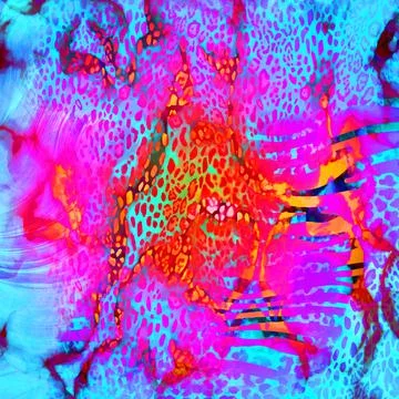 Abstract background composition, with paint strokes and splashes Illustrazione stock