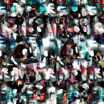 Abstract background composition, with paint strokes and splashes Illustrazione stock