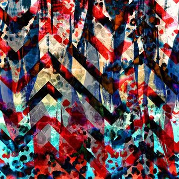 Abstract background composition, with paint strokes and splashes Illustrazione stock