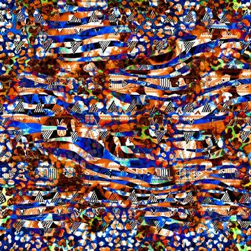 Abstract background composition, with paint strokes and splashes Stock Illustration