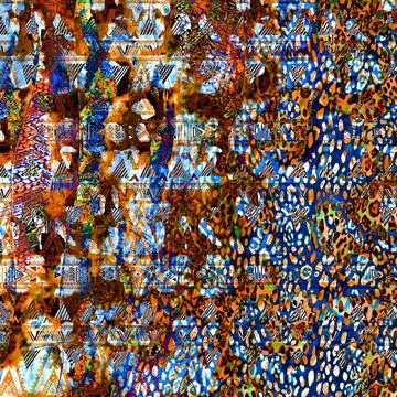 Abstract background composition, with paint strokes and splashes Stock Illustration