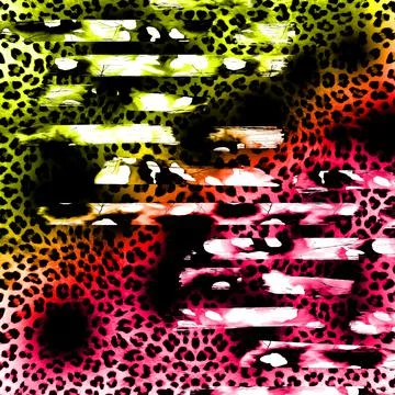 Abstract background composition, with paint strokes and splashes Stock Illustration