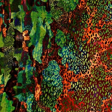 Abstract background composition, with paint strokes and splashes Stock Illustration