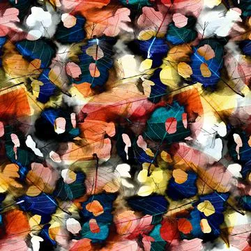 Abstract background composition, with paint strokes and splashes Illustrazione stock