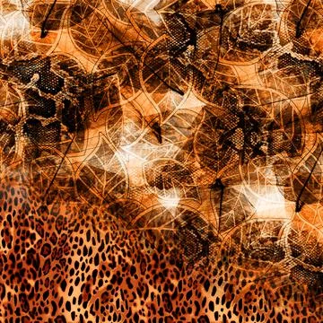 Abstract background composition, with paint strokes and splashes Illustrazione stock