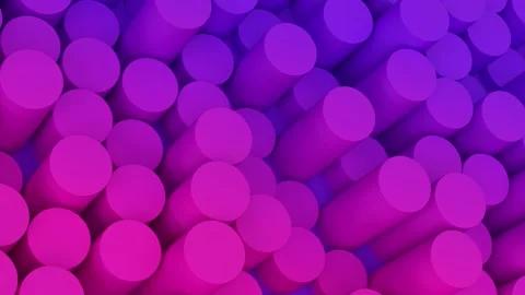 Abstract background composition with pink, vivid purple neon tubes cylinders  스톡 동영상 139069775