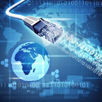 Abstract background with computer cable イラスト素材