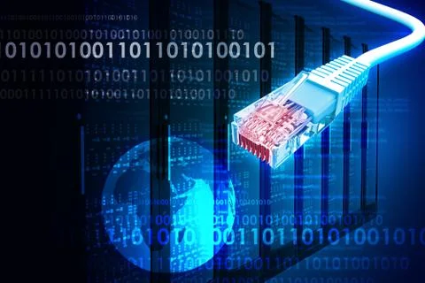 Abstract background with computer cable Stock Illustration