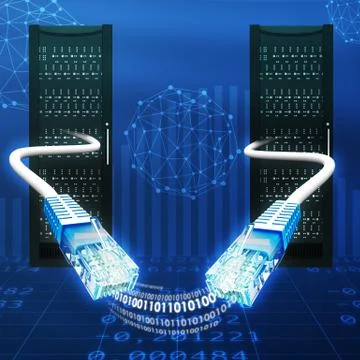 Abstract background with computer cables Stock Illustration