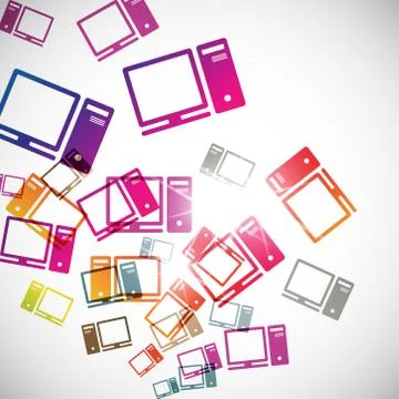 Abstract background: computer Illustrazione stock