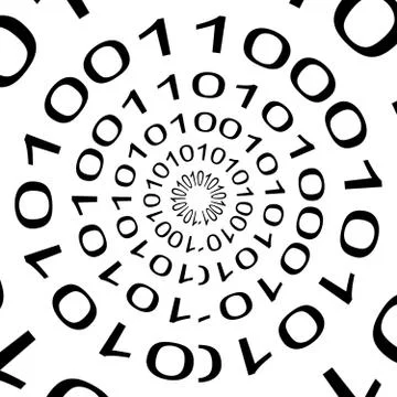 Abstract background of the computer language code: binary. Stock Illustration