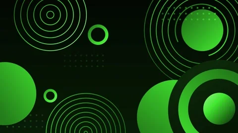 Abstract background with concentric circles and gradient spheres animation Stock Footage 334761777