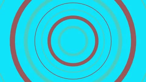 Abstract background with concentric circles in blue and red Stock Illustration