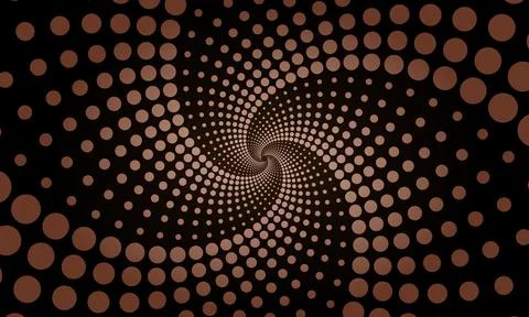Abstract background with concentric circles in brown tones. Radial lines. V.. Stock Illustration