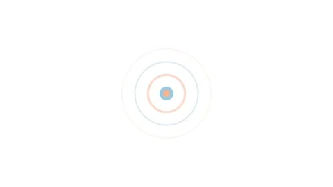 Abstract background with concentric circles in pastel color tones video Video stock 343611781