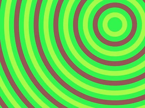 Abstract Background with Concentric Green and Maroon Circles Creating a Dyn.. イラスト素材