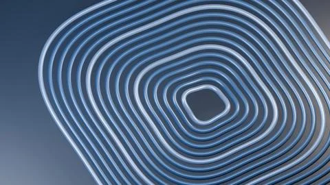 Abstract Background With Concentric Rounded Square Lines Creating A Minimal.. Stock Photos