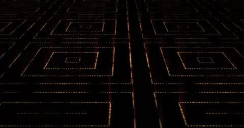 Abstract background - concentric squares made of golden dots Stockbeeldmateriaal 166954065