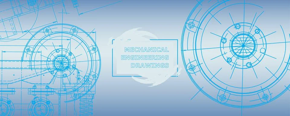 Abstract background concept engineering drawing. Technological wallpaper Stock Illustration