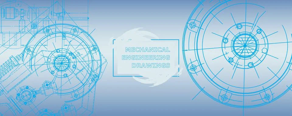 Abstract background concept engineering drawing. Technological wallpaper Stock Illustration