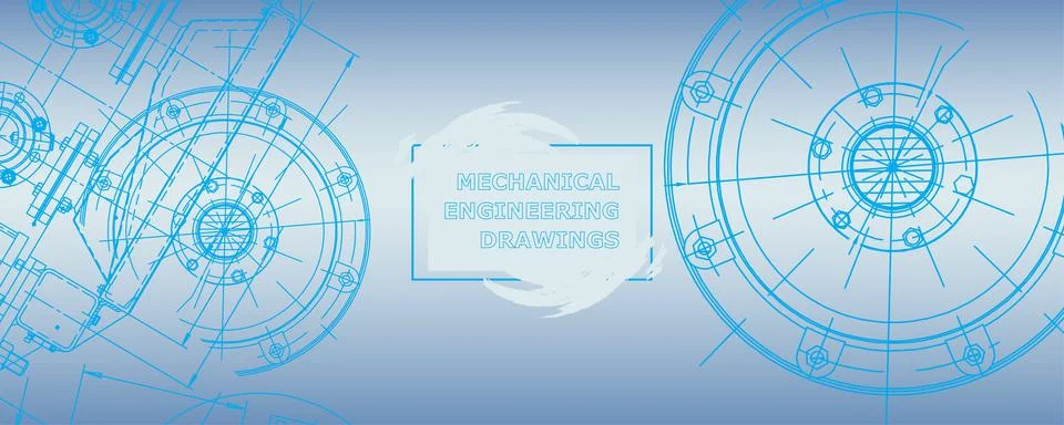 Abstract background concept engineering drawing. Technological wallpaper Stock Illustration