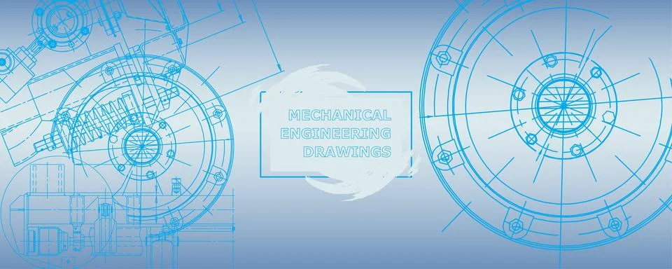 Abstract background concept engineering drawing. Technological wallpaper Illustrazione stock