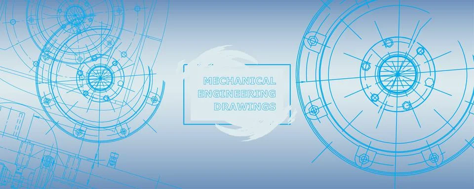 Abstract background concept engineering drawing. Technological wallpaper Stock Illustration