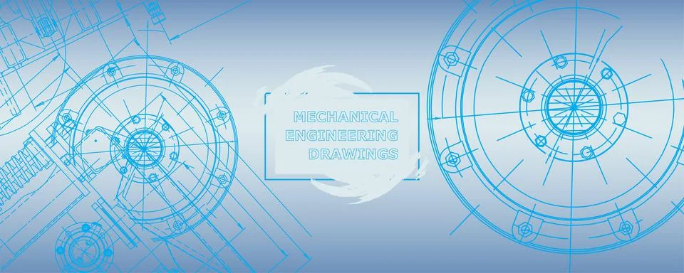 Abstract background concept engineering drawing. Technological wallpaper Illustrazione stock