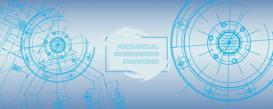 Abstract background concept engineering drawing. Technological wallpaper Illustrazione stock