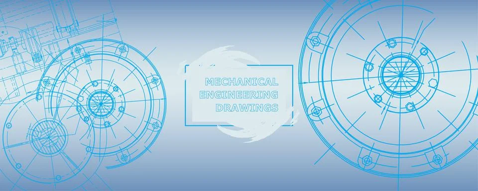 Abstract background concept engineering drawing. Technological wallpaper Stock Illustration