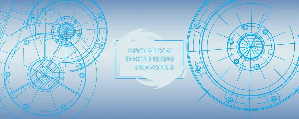 Abstract background concept engineering drawing. Technological wallpaper Stock Illustration