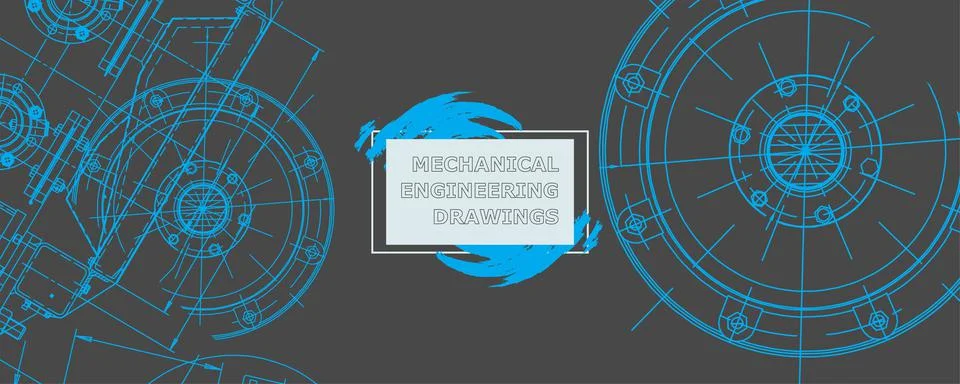 Abstract background concept engineering drawing. Technological wallpaper Illustrazione stock