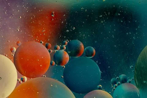 Abstract background concept with fat drops forming bubbles Stock Photos