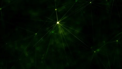 Abstract background concept with green polygons on black Stock Footage 129478314