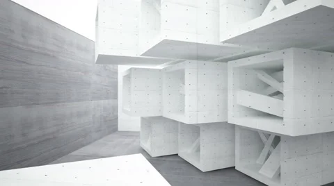 Abstract background of concrete cubes. 3D rendering. animation Vidéo 55028326