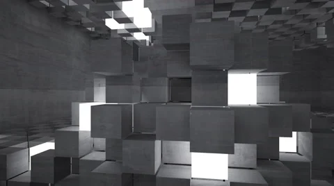 Abstract background of concrete cubes Stock Footage 53463731