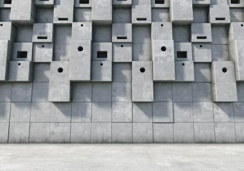 Abstract background of the concrete Stock Illustration