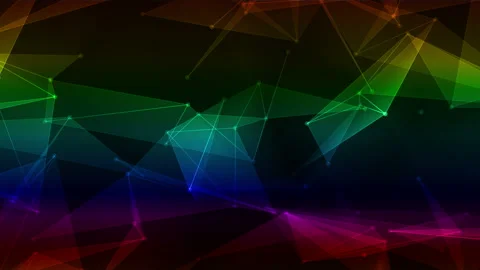 Abstract Background - Connected Dots and Geometric Triangles. Move Chaotically Видео 94647531